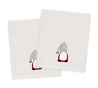 Allure Bath Fashions Luxury Gonk Christmas Hand Towels - 100% Cotton Festive Tea Towels in Grey Allure Bath Fashions Grey