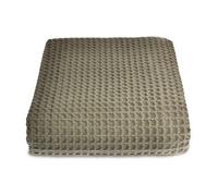 Allure Bath Fashions Luxury Hotel Waffle Throw Blanket Bedspread - 100% Cotton in Khaki | Size: Large Allure Bath Fashions Khaki Large