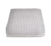 Allure Bath Fashions Luxury Hotel Waffle Throw Blanket Bedspread - 100% Cotton in Light Grey | Size: Extra Large Allure Bath Fashions Light Grey Extra Large