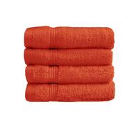 Allure Bath Fashions Luxury Zero Twist Egyptian Cotton Face Cloths Pack Of 4 - Terracotta