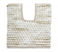 Allure Bath Fashions Marl Chunky Bobble Pedestal Toilet Mat Non Slip in Beige Allure Bath Fashions Beige