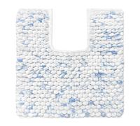 Allure Bath Fashions Marl Chunky Bobble Pedestal Toilet Mat Non Slip in Blue Allure Bath Fashions Blue