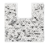 Allure Bath Fashions Marl Chunky Bobble Pedestal Toilet Mat Non Slip in Dark Grey Allure Bath Fashions Dark Grey