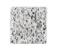 Allure Bath Fashions Marl Chunky Bobble Square Bath Mat Non Slip - Dark Grey
