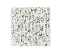 Allure Bath Fashions Marl Chunky Bobble Square Bath Mat Non Slip - Green