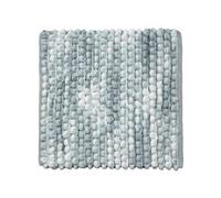 Allure Bath Fashions Marl Chunky Bobble Square Bath Mat Non Slip - Grey