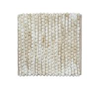 Allure Bath Fashions Marl Chunky Bobble Square Bath Mat Non Slip - Natural