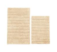 Allure Bath Fashions Marlow Ribbed Two Piece Bath Mat Set - Stone