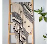 Allure Bath Fashions Nina Bobble Textured Throw Blanket in Beige | Size: 125 cm x 150 cm Allure Bath Fashions Beige 125 cm x 150 cm