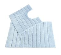 Allure Linear Rib 2 Piece Bathroom Set - Baby Blue, Blue