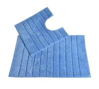 Allure Linear Rib 2 Piece Bathroom Set - Cornish Blue, Blue
