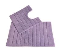 Allure Linear Rib 2 Piece Bathroom Set - Heather, Purple