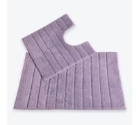 Allure Linear Rib 2 Piece Bathroom Set - Heather, Purple
