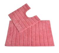 Allure Linear Rib 2 Piece Bathroom Set - Rose, Pink