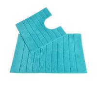 Allure Linear Rib 2 Piece Bathroom Set - Turquoise, Blue
