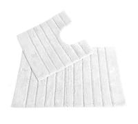 Allure Linear Rib 2 Piece Bathroom Set - White, White