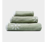 Allure Bath Fashions Sculpted Floral Patterned Bath Sheet - Sage Green