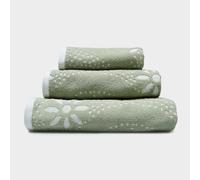 Allure Bath Fashions Sculpted Floral Patterned Bath Towel in Light Green Allure Bath Fashions Light Green