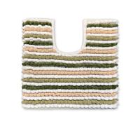 Allure Bath Fashions Striped Chunky Bobble Pedestal Mat - Green