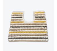 Allure Bath Fashions Striped Chunky Bobble Pedestal Mat in Mustard Allure Bath Fashions Mustard