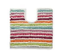 Allure Bath Fashions Striped Chunky Bobble Pedestal Toilet Mat Allure Bath Fashions Multicolor