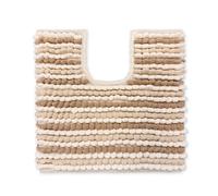 Allure Striped Chunky Bobble Toilet Mat 50 x 50cm - Thick, Hand-Woven, Super Soft, Multi-Coloured Pedestal Mat