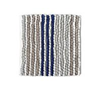 Allure Bath Fashions Striped Chunky Bobble Shower Mat - Navy