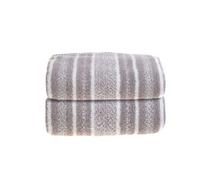 Allure Striped Hand Towel 50 x 90cm, Pack of 2, 100% Cotton 500gsm, Super soft, Absorbent, Washable (Grey)