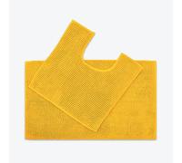 Supersoft Chenille Bobble Two Piece Bath & Pedestal Mat Set Allure Bath Fashions Mustard One Size