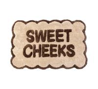 Allure Bath Fashions Sweet Cheeks Scalloped Bath Mat - Chocolate/cream