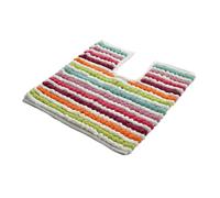 Allure Bath Fashions Toilet Mat for Pedestal Extra Thick California 2200gsm Heavy Supreme Supersoft Pedestal Mats Size 50 x 50cm in Multi Brights...
