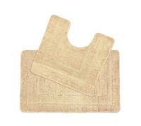 Allure Lisa Bath And Pedestal Mat Set - Beige