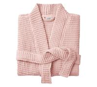Allure Bath Fashions Unisex Bathrobe Lightweight Textured Waffle Robe - Soft Hotel Dressing Gown, Kimono (Small/Medium, Blush Pink)