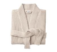 Allure Bath Fashions Unisex Bathrobe Lightweight Textured Waffle Robe - Soft Hotel Dressing Gown, Kimono (Large/Extra Large, Linen)