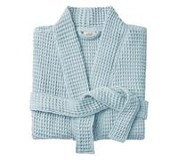 Allure Bath Fashions Unisex Bathrobe Lightweight Textured Waffle Robe - Soft Hotel Dressing Gown, Kimono (Large/Extra Large, Sky Blue)