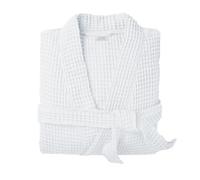 Unisex Lightweight Waffle Bathrobe, Spa Dressing Gown Kimono Allure Bath Fashions White S/M