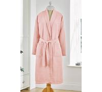 Allure Bath Fashions Unisex Lightweight Waffle Bathrobe, Spa Dressing Gown Kimono in Baby Pink | Size: S/M Allure Bath Fashions Baby Pink S/M