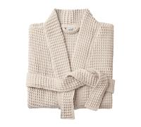 Allure Bath Fashions Unisex Lightweight Waffle Bathrobe, Spa Dressing Gown Kimono in Beige | Size: S/M Allure Bath Fashions Beige S/M