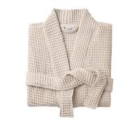 Allure Bath Fashions Unisex Lightweight Waffle Bathrobe, Spa Dressing Gown Kimono - Linen, S/m