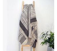 Allure Bath Fashions Zig Zag Heavyweight Herringbone Throw Blanket - Dark Grey, 150 X 200Cm
