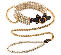 Allure - Beaded Collar with Leash (Black)
