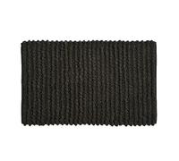 Allure Chunky Bobble Sparkle Non Slip Bath Mat 50 x 80cm - Super Soft & Absorbent Satin Striped Bathroom Rug (Graphite)