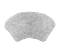 Allure Curved Shower Mat 48 x 80cm - 100% Cotton Shaped Bath Mat, Super Soft, Absorbent, Washable Bathroom Rug for Quadrant Shower Cubicle, Bathtub (Dove Grey)