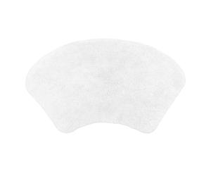 Allure Curved Shower Mat 48 x 80cm - 100% Cotton Shaped Bath Mat, Super Soft, Absorbent, Washable Bathroom Rug for Quadrant Shower Cubicle, Bathtub (White)