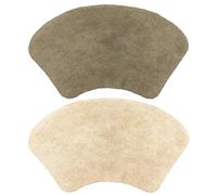 Allure Curved Shower Mat 48 x 80cm Set of 2 - 100% Cotton Shaped Bath Mats, Super Soft, Absorbent, Washable Bathroom Rugs for Quadrant Shower Cubicle, Bathtub (Mocha & Stone)