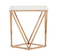 Allure End Table - Champagne - Marble and Stainless Steel