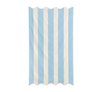 Allure Extra Large Striped Scalloped Beach Towel 90 x 170cm - 100% Cotton Stripe Towel for Beach, Pool & Travel, Super Soft & Absorbent, Quick Dry, Plush Dual-Sided Velour & Terry (Ice Blue)
