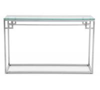 Allure Glass Console Table with Silver Base