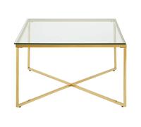Allure Gold Finish Square Coffee Table