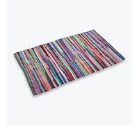 Allure Handmade Rag Rug - Multicoloured Chindi Rug for Hallway, Bedroom, Living Room (60 x 90cm)